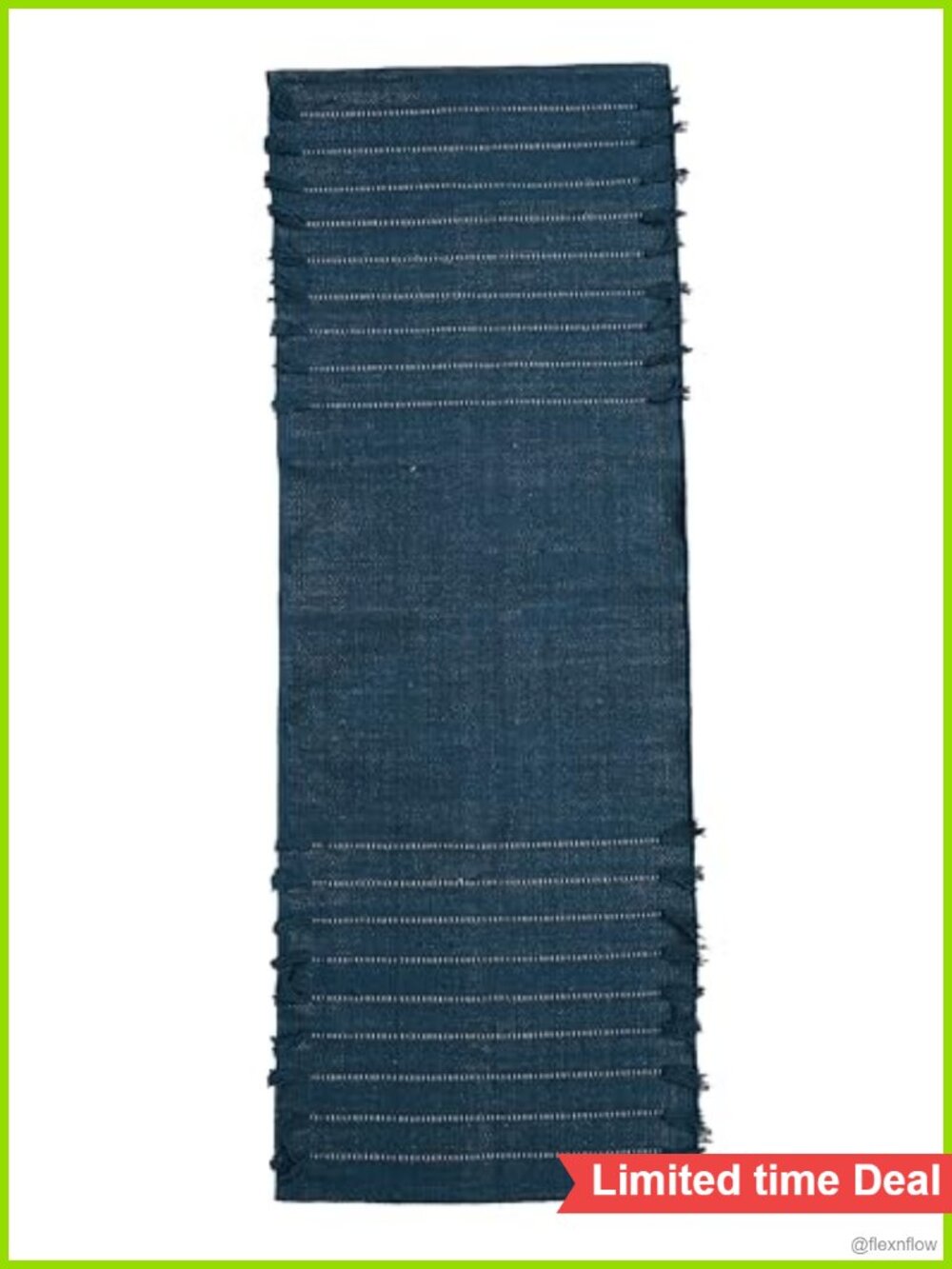 Handwoven 100% Organic Cotton Yoga Mat, Exercise Mat for Fitness, Foldable Long